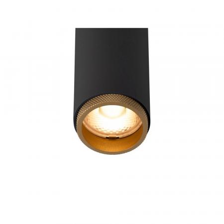 SLV 1009038 GRIP! S Deckenaufbauleuchte single PHASE 2700K 11W 29° schwarz/gold – kompakter LED Aufbaustrahler