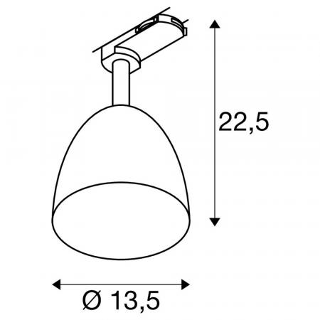 SLV 1009139 PARA CONE 14 3-Phasen Schienenstrahler GU10 Aluminium