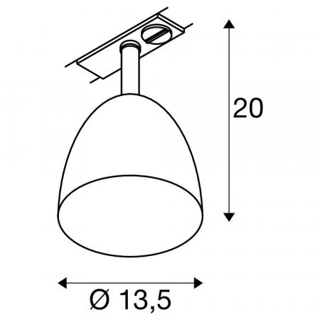 SLV 1009138 PARA CONE 14 1-Phasen Schienenstrahler GU10 Aluminium