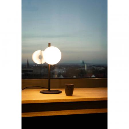 SLV 1009143 SUN TL G9 Tischleuchte schwarz rund IP20