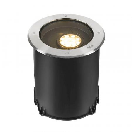 SLV 1009170 DASAR® XL Bodeneinbauleuchte LED 3000K Edelstahl/Schwarz IP65/IP67 DALI