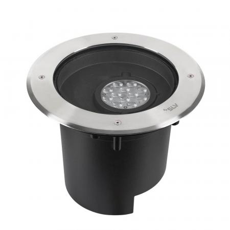 SLV 1009170 DASAR® XL Bodeneinbauleuchte LED 3000K Edelstahl/Schwarz IP65/IP67 DALI