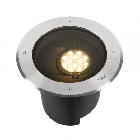 SLV 1009170 DASAR® XL Bodeneinbauleuchte LED 3000K Edelstahl/Schwarz IP65/IP67 DALI