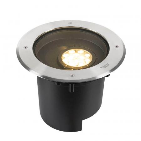 SLV 1009170 DASAR® XL Bodeneinbauleuchte LED 3000K Edelstahl/Schwarz IP65/IP67 DALI