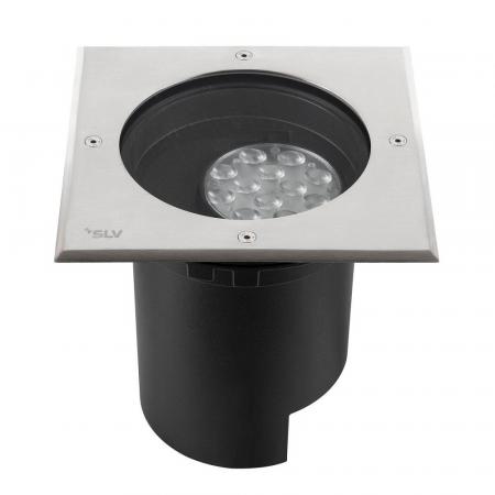 SLV 1009169 DASAR® L Bodeneinbauleuchte LED 3000K Edelstahl/Schwarz IP65/IP67 quadratisch DALI