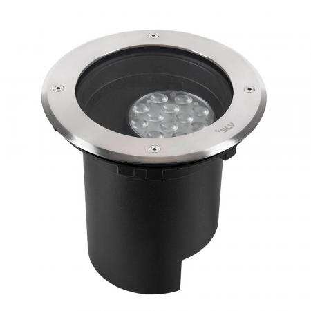 SLV 1009168 DASAR® L Bodeneinbauleuchte LED 3000K Edelstahl/Schwarz IP67 DALI