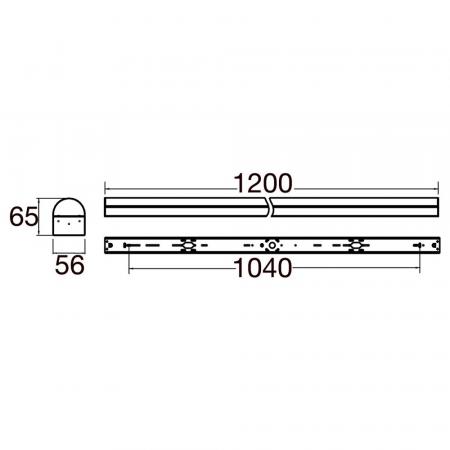 SLV 1009253 BATTEN P 1200 LED 52 EM 3H Notlicht 830/840/850 WH Aufbauleuchte 1200mm