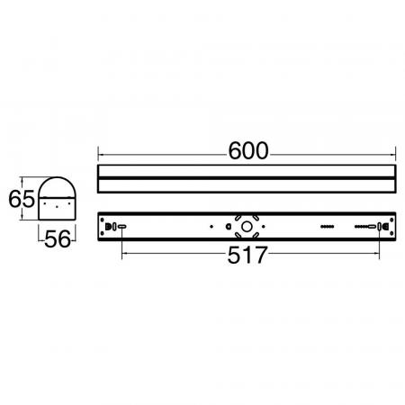 SLV 1009251 BATTEN P 600 LED Batten 28W 830/840/850 WH Aufbauleuchte 600mm