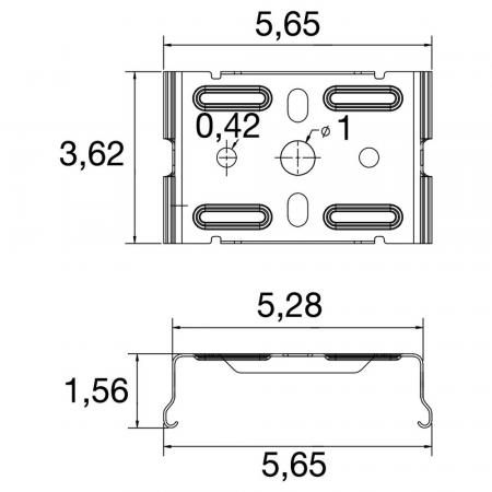 SLV 1009245 EASYLIGHT SCF M10 Surface Ceiling Fix M10 Edelstahl Lichtbandsystem Zubehör