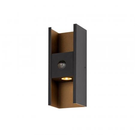 SLV 1010108 FLATT II Wandaufbauleuchte SENSOR 10W 2700K schwarz IP54