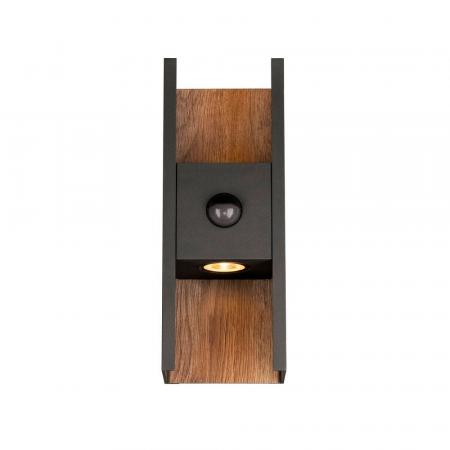 SLV 1010107 FLATT II Wandaufbauleuchte SENSOR 10W 2700K anthrazit/braun IP54