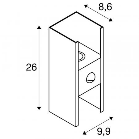 SLV 1010108 FLATT II Wandaufbauleuchte SENSOR 10W 2700K schwarz IP54