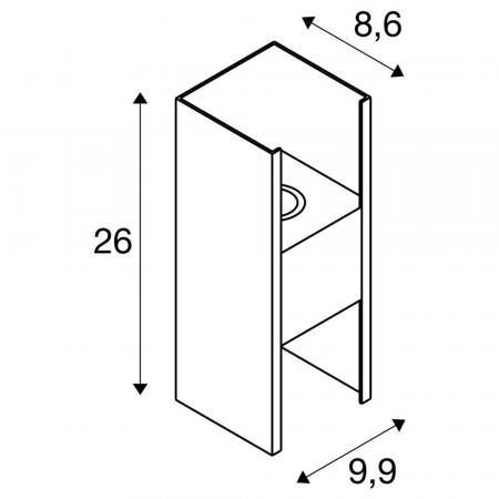 SLV 1010101 FLATT II Wandaufbauleuchte PHASE 9,5W 2700K anthrazit/braun IP65