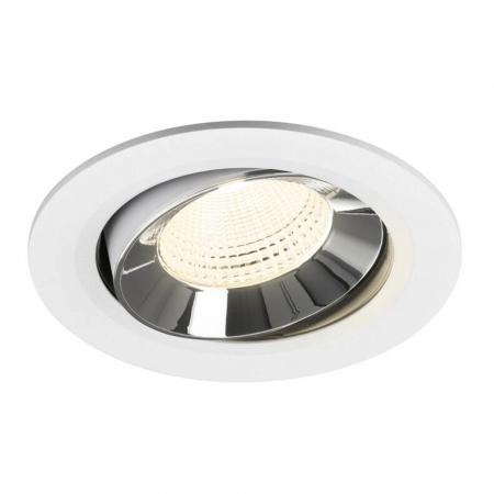 SLV 1009863 NUMINOS® MOVE L Deckeneinbauleuchte weiß/chrom 4000K 55° CRI90 schwenkbar -  Einbau Ø 14,5cm