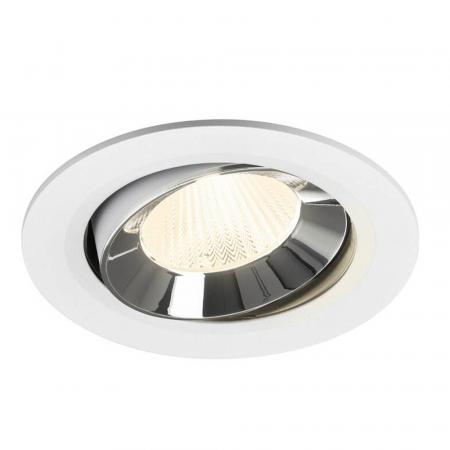 SLV 1009860 NUMINOS MOVE L Deckeneinbauleuchte weiß/chrom 4000K 40° -  Einbau Ø 14,5cm