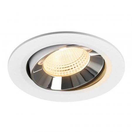 SLV 1009845 NUMINOS MOVE L Deckeneinbauleuchte weiß/chrom 3000K 55° CRI90 -  Einbau Ø 14,5cm