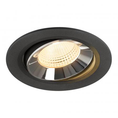 SLV 1009836 NUMINOS MOVE L Deckeneinbauleuchte schwarz/chrom 3000K 55° CRI90 -  Einbau Ø 14,5cm