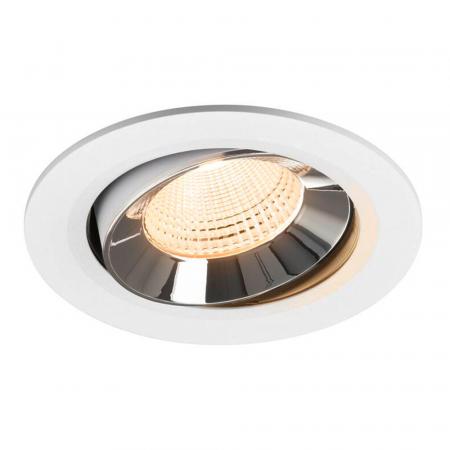 SLV 1009827 NUMINOS MOVE L Deckeneinbauleuchte weiß/chrom 2700K 55° CRI90 -  Einbau Ø 14,5cm