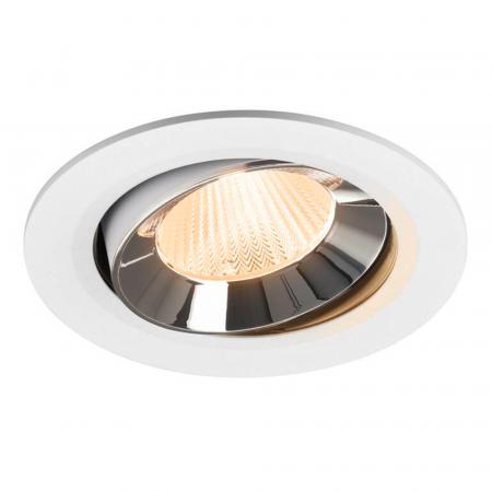 SLV 1009824 NUMINOS MOVE L Deckeneinbauleuchte weiß/chrom 2700K 40° CRI90 -  Einbau Ø 14,5cm