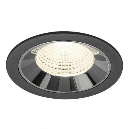 SLV 1009800 NUMINOS® L Deckeneinbauleuchte schwarz/chrom 4000K 55° CRI90 , Einbau Ø 12cm