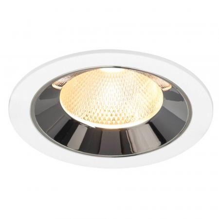 SLV 1009785 NUMINOS® L Deckeneinbauleuchte weiß/chrom 3000K 20° CRI90 , Einbau Ø 12cm