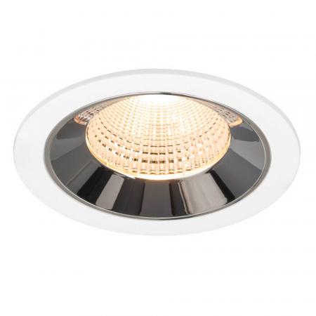 SLV 1009773 NUMINOS® L Deckeneinbauleuchte weiß/chrom 2700K 55° CRI90 , Einbau Ø 12cm