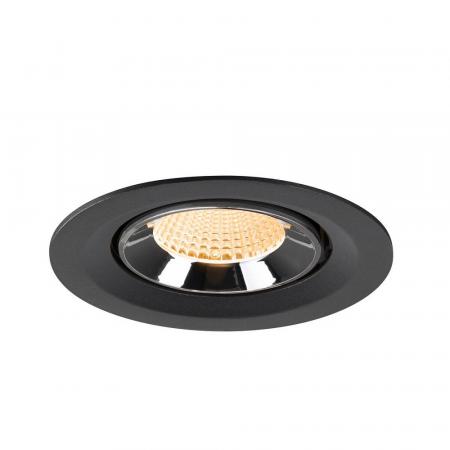 SLV 1009546 NUMINOS® GIMBLE M Deckeneinbauleuchte schwarz/chrom 2700K 40° CRI90 , Einbau Ø 12cm