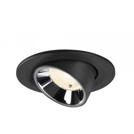 SLV 1009420 NUMINOS® GIMBLE S Deckeneinbauleuchte schwarz/chrom 4000K 40° CRI90 , Einbau Ø 9cm