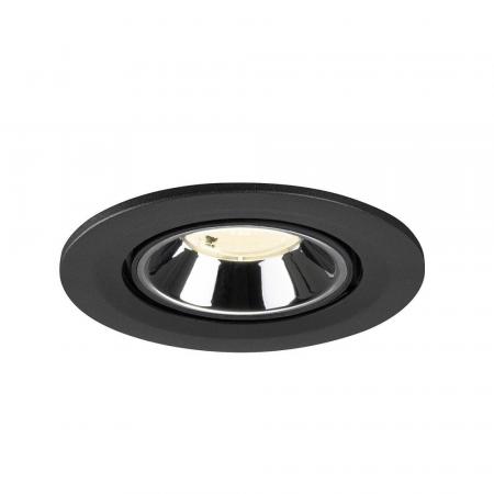 SLV 1009420 NUMINOS® GIMBLE S Deckeneinbauleuchte schwarz/chrom 4000K 40° CRI90 , Einbau Ø 9cm