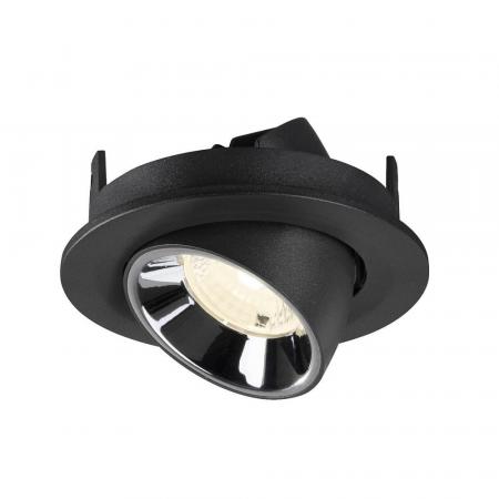 SLV 1009420 NUMINOS® GIMBLE S Deckeneinbauleuchte schwarz/chrom 4000K 40° CRI90 , Einbau Ø 9cm