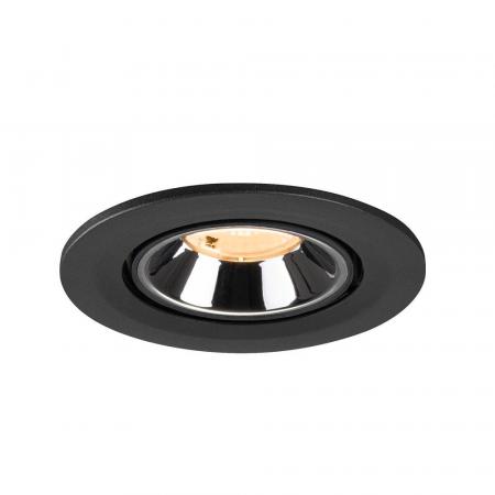 SLV 1009384 NUMINOS® GIMBLE S Deckeneinbauleuchte schwarz/chrom 2700K 40° CRI90 , Einbau Ø 9cm