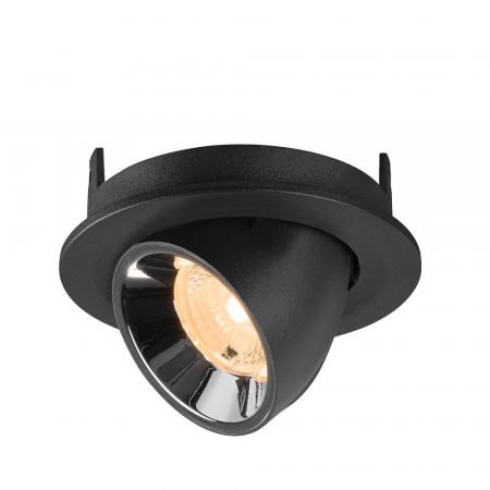 SLV 1009384 NUMINOS® GIMBLE S Deckeneinbauleuchte schwarz/chrom 2700K 40° CRI90 , Einbau Ø 9cm