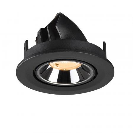 SLV 1009384 NUMINOS® GIMBLE S Deckeneinbauleuchte schwarz/chrom 2700K 40° CRI90 , Einbau Ø 9cm