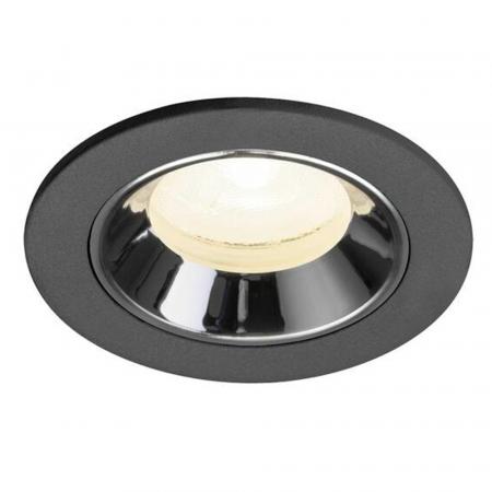 SLV 1009312 NUMINOS® XS Deckeneinbauleuchte schwarz/chrom 4000K 40° CRI90, Einbau Ø 5,5cm