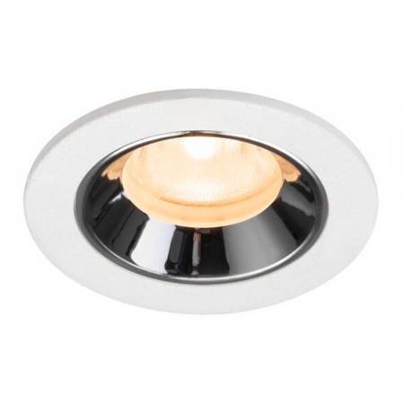 SLV 1009288 NUMINOS® XS Deckeneinbauleuchte weiß/chrom 2700K 55° CRI90, Einbau Ø 5,5cm