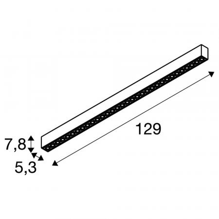 SLV 1010519 GLENOS PRO Deckenaufbauleuchte 1,2m DALI 4000K UGR19 weiß/schwarz