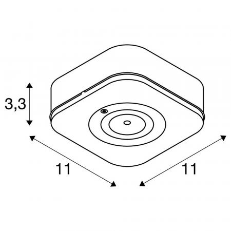 SLV 1010508 P-LIGHT – quadratische LED Not- und Sicherheitsleuchte 1,2W 6000K weiß