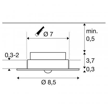 SLV 1010507 P-LIGHT DECKENEINBAULEUCHTE RUNDE NOTBELEUCHTUNG 5W 5700K WEISS – Sicherheits- und Rettungszeichenleuchte