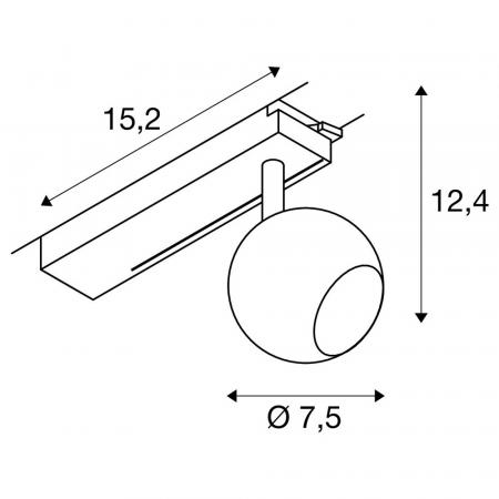 SLV 1010448 LIGHT EYE® 2.0 1~ Spot PHASE schwarz