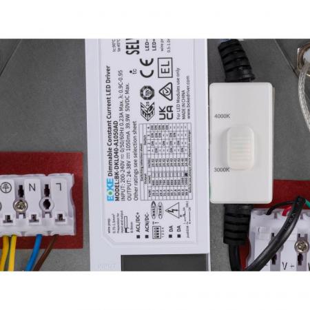 SLV 1010429 PANEL 60 – runde LED Pendelleuchte DALI 29W 3000/4000K grau UGR<19
