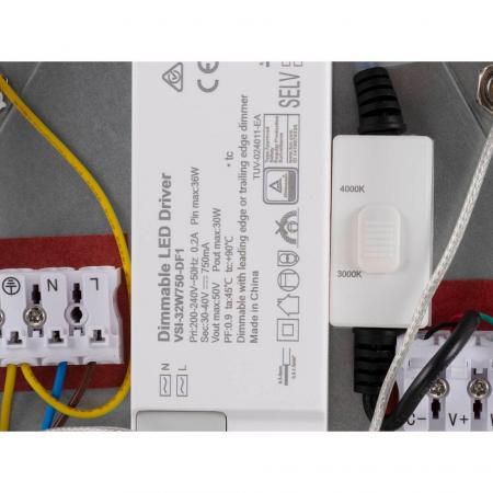 SLV 1010427 PANEL 60 – runde LED Pendelleuchte PHASE 29W 3000/4000K grau UGR<19