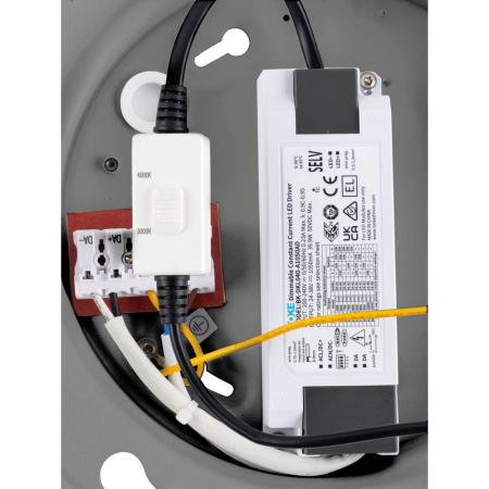 SLV 1010425 PANEL 60 – runde LED Deckenaufbauleuchte DALI 29W 3000/4000K grau UGR<19