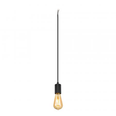 SLV 1010420 FITU PD Pendelleuchte ribbed Pendellänge 500 cm, 1 x max. 15 W, schwarz
