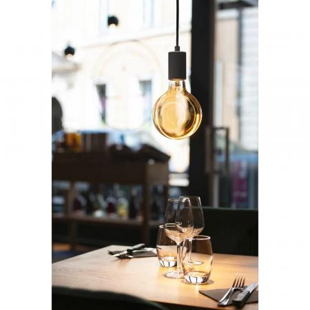 SLV 1010420 FITU PD Pendelleuchte ribbed Pendellänge 500 cm, 1 x max. 15 W, schwarz