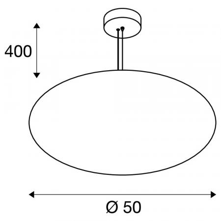 SLV 1010416 OLYPSO 50  Pendelleuchte Pendellänge 400 cm, 1 x max. 40 W, gold