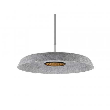 SLV 1010404 GRIP! FLAT – Felt shade Ø50 cm H 6,2 cm grau dekorativer Leuchtenschirm