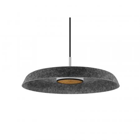 SLV 1010403 GRIP! FLAT – Filzschirm Ø50 cm H 6,2 cm anthrazit dekorativer Leuchtenschirm