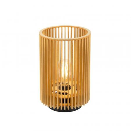 SLV 1010402 WUD TL – E27 Tischleuchte zylindrisch Holz beige 40W IP20