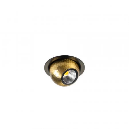 SLV 1010353 DYSKO Deckeneinbauleuchte rund PHASE 2700K schwarz/gold Einbaudurchmesser 65 mm