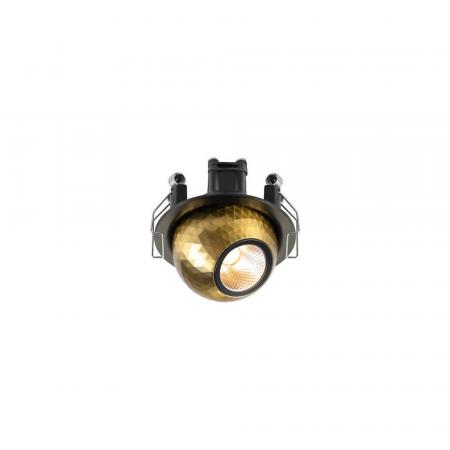 SLV 1010353 DYSKO Deckeneinbauleuchte rund PHASE 2700K schwarz/gold Einbaudurchmesser 65 mm